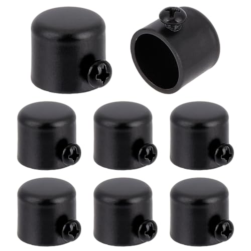 OLYCRAFT 8 Stück Gardinenstangenenden Eisen Gardinenstangen Endstopfen Fenster Schwarze Gardinenstangen Endstücke Für 19mm Durchmesser Römische Stangenenden Für Wohnzimmer Schlafzimmer Dekoration von OLYCRAFT