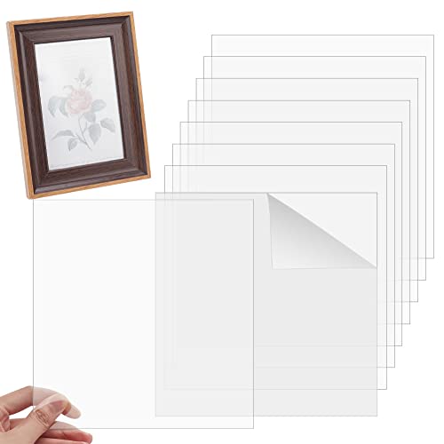 OLYCRAFT 8 x PET Kunststoffplatten 0.02" Dicke Transparent Flexible PET Platte Schutzfolie Für Bilderrahmen Glas Ersatz Kunststoffplatten Einfach Zu Schneiden Für DIY Kunstprojekte 30.1x30cm von OLYCRAFT