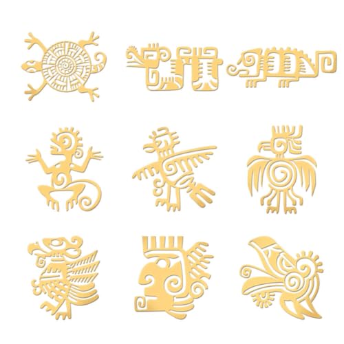 OLYCRAFT 9 Stück 4x4 cm Goldene Metallaufkleber Maya-Symbol Metallaufkleber Selbstklebende Aufkleber Tribal-Thema Epoxidaufkleber Pyramidenaufkleber Für DIY-Scrapbooks Epoxidharz-Dekoration OLYCRAFT 9 Stück 4x4 cm Goldene Metallaufkleber Maya-Symbol Metallaufkleber Selbstklebende Aufkleber Tribal-Thema Epoxidaufkleber Pyramidenaufkleber Für DIY-Scrapbooks Epoxidharz-Dekoration von OLYCRAFT