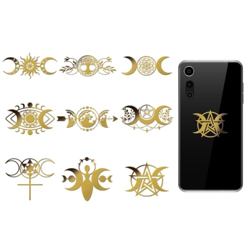 OLYCRAFT 9 Stück 4x4cm Dreifachmondgöttin Metallaufkleber Mond Stern Sonne Teufelsauge Selbstklebende Goldaufkleber Lebensbaum Metall Goldaufkleber Für Sammelalben DIY Harzhandwerk Telefondekor OLYCRAFT 9 Stück 4x4cm Dreifachmondgöttin Metallaufkleber Mond Stern Sonne Teufelsauge Selbstklebende Goldaufkleber Lebensbaum Metall Goldaufkleber Für Sammelalben DIY Harzhandwerk Telefondekor von OLYCRAFT