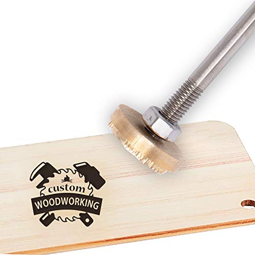 OLYCRAFT Custom Wood Branding Eisen 3CM Leder Branding Eisenstempel Custom Logo BBQ Heat Stamp Mit Messingkopf Und Holzgriff Für Die Holzbearbeitung, Backen Und Handgefertigtes - Werkzeug Nr. 1 von OLYCRAFT