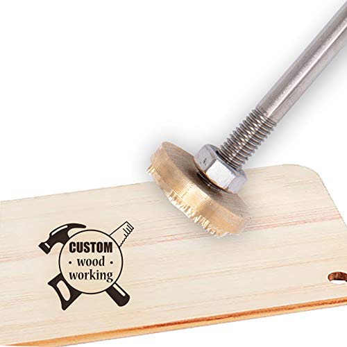 OLYCRAFT Custom Wood Branding Eisen 3CM Leder Branding Eisenstempel Custom Logo BBQ Heat Stamp Mit Messingkopf Und Holzgriff Für Die Holzbearbeitung, Backen Und Handgefertigtes - Werkzeug Nr. 3 von OLYCRAFT