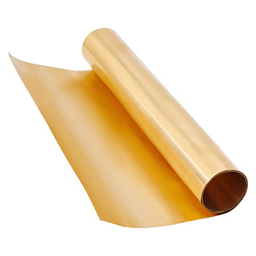 OLYCRAFT Gold Messing Blechrolle Metallfolien Platte 0.03mm Messing Dünnes Blech Für DIY Schneiden Handwerk Machen 1000x200x0.03 mm von OLYCRAFT