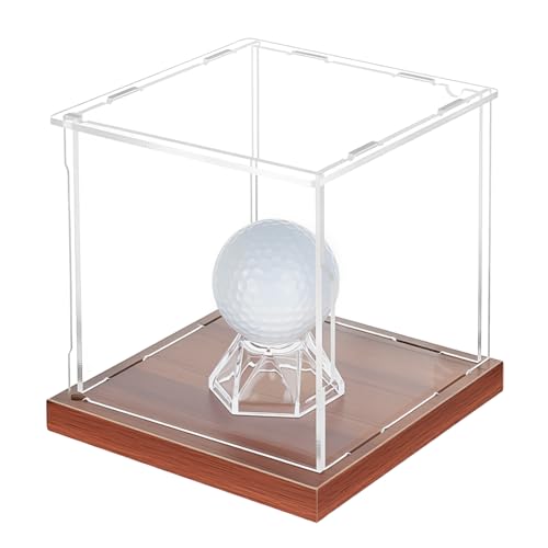OLYCRAFT Golf Vitrine 11.6x11.7x11.6cm Große Acryl Vitrinen Würfel Golfhalter Transparente Aufbewahrungsbox Transparente Vitrine UV Geschütztes Präsentationsregal Vitrine Für Golf Erinnerungsstück von OLYCRAFT