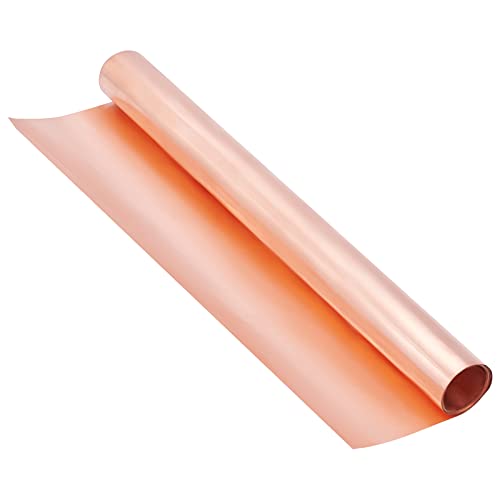 OLYCRAFT Kupferblech Rolle Metallfolien Platte 0.03mm Hochreines Reines Kupfer Dünnes Blech Für DIY Schneiden Handwerk Machen 1000x200x0.03mm von OLYCRAFT