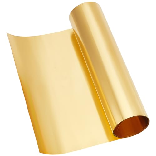 OLYCRAFT Messingblech Messingplatten 1000x300x0.1mm Messingfolie Messingstreifen Dünne Messingfolienrolle Blech Gold Messing Blechrolle Metallfolien Für Heimwerker Schneiden Basteln Dacheindeckung von OLYCRAFT