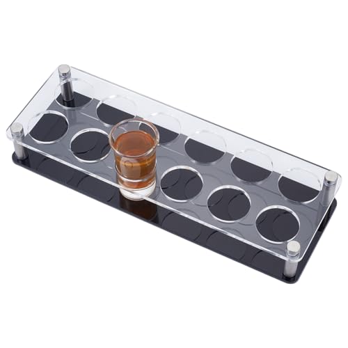 OLYCRAFT Schnapsglashalter Aus Acryl Mit 12 Loch Schnapsglas Präsentationsständer Schnapsglas Aufbewahrung Organizer Schnapsglas Präsentation Bar Zubehör Für Weingläser Schnapsglas Serviertablett von OLYCRAFT