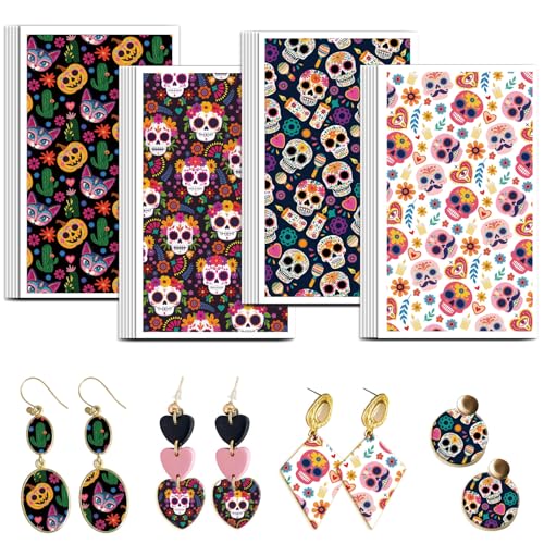 OLYCRAFT Totenkopf Transferpapier 4 Design 24 Stück Transferpapier Für Halloween Polymer Ton Transferblätter Bonbon Knochen Transferpapier Kleine Keramik Aufkleber Für Ohrringe Schmuckherstellung OLYCRAFT Totenkopf Transferpapier 4 Design 24 Stück Transferpapier Für Halloween Polymer Ton Transferblätter Bonbon Knochen Transferpapier Kleine Keramik Aufkleber Für Ohrringe Schmuckherstellung von OLYCRAFT