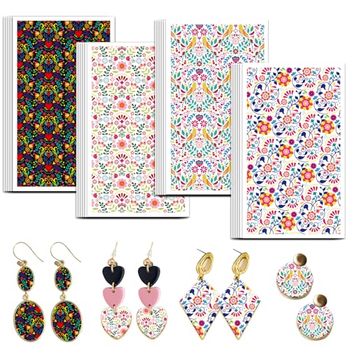 OLYCRAFT Transferpapier Für Ton Mit Mexikanischem Traditionellem Muster 4 Design 24 Stück Transferpapier Für Polymer Blumen Transferblätter Für Polymer Ton Kleines Mexikanisches Transferpapier OLYCRAFT Transferpapier Für Ton Mit Mexikanischem Traditionellem Muster 4 Design 24 Stück Transferpapier Für Polymer Blumen Transferblätter Für Polymer Ton Kleines Mexikanisches Transferpapier von OLYCRAFT