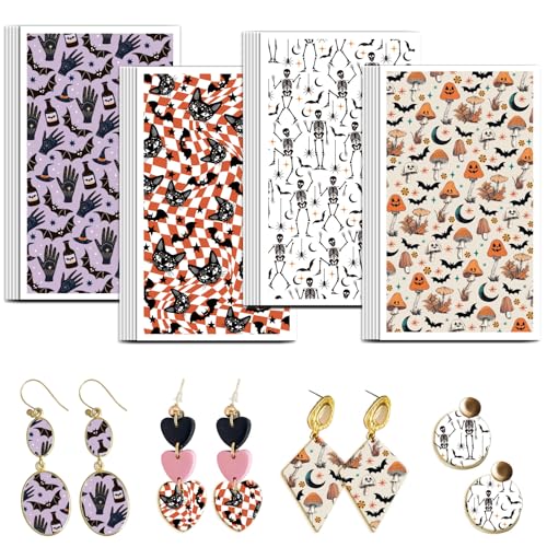 OLYCRAFT Transferpapier Für Ton Mit Totenkopf Motiv 4 Design 24 Stück Transferpapier Für Polymer Ton Fledermäuse Und Pilze Transferblätter Für Polymer Ton Halloween Muster Kleine Keramik Aufkleber OLYCRAFT Transferpapier Für Ton Mit Totenkopf Motiv 4 Design 24 Stück Transferpapier Für Polymer Ton Fledermäuse Und Pilze Transferblätter Für Polymer Ton Halloween Muster Kleine Keramik Aufkleber von OLYCRAFT
