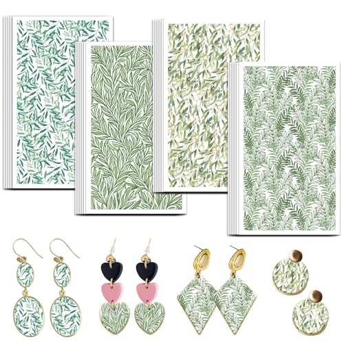 OLYCRAFT Transferpapier Mit Weidenzweigen 4 Design 24 Stück Botanik Transferblätter Für Polymer Ton Korb Transferpapier Für Polymer Grünes Muster Kleines Transferpapier Für Ton Ohrringe OLYCRAFT Transferpapier Mit Weidenzweigen 4 Design 24 Stück Botanik Transferblätter Für Polymer Ton Korb Transferpapier Für Polymer Grünes Muster Kleines Transferpapier Für Ton Ohrringe von OLYCRAFT