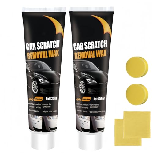 2025 New Scratch Remover for Vehicles, Erase Car Scratches, Upgrade Car Repair Paste Adhesive Polishing Wax for Repairing Scratches, Car Paint Repair Kit (2pcs) von OLYGEE