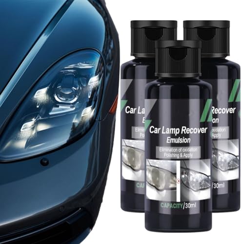 BeamRevive Car Lamp Recover Emulsion, BeamRevive Elimination of Oxidation Polishing & Apply Turn Cloudy Headlights Into Crystal Clear Vision Long-Lasting Protection for All Headlights (3pcs) von OLYGEE