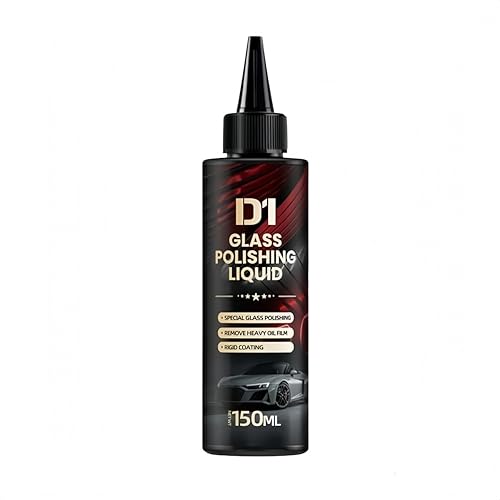 D1 Glass Polishing Liquid, 2025 New Car Glass Oil Film Remover and Auto Scratch Repair Compound, Anti-Fog Hydrophobic Coating, Scratches, Wiper Marks (1pcs) von OLYGEE