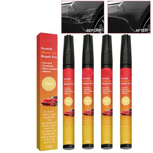 OLYGEE 2025 New Car Scratch Removal Pen, Magic Pen for Car Scratches with Lightweight Resin Scratch Remover for Cars Motorcycle Boat (4pcs) von OLYGEE