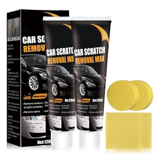 OLYGEE 2025 New Scratch Remover for Vehicles, Car Scratch Repair Paste & Polishing Wax Kit for Deep Scratches, Cars Paint Scratch Remover, Fast Acting Auto Polishing Adhesive for Car Care (2pcs) von OLYGEE