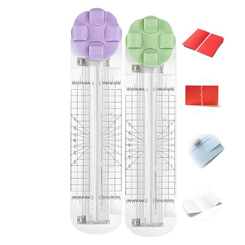 OLYGEE 4 in 1 Multi-Function Paper Trimmer, 4 in 1 Paper Cutter, with Straight, Wavy, Perforation and Crease Blade, for A4/Photo/Card, for Daily Manual and Office Use (2pcs*A) von OLYGEE