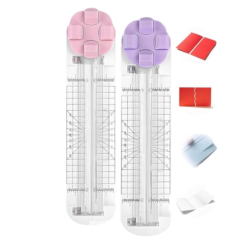 OLYGEE 4 in 1 Multi-Function Paper Trimmer, 4 in 1 Paper Cutter, with Straight, Wavy, Perforation and Crease Blade, for A4/Photo/Card, for Daily Manual and Office Use (2pcs*D) von OLYGEE