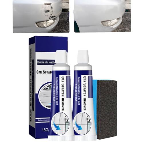 OLYGEE Car Scratch Remover, 2025 Upgraded Scratch Repair Kit, Multifunctional Car Paint Repair Paste with Sponge & Polishing Wax, Portable Deep Scratch Remover for All Vehicles (2pcs) von OLYGEE