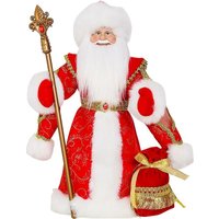 Olymp Handels Gmbh - Ded Moros Väterchen Frost Weihnachtsmann Dekofigur 50 cm mit Bonbonbehälter Weihnachtsdekoration - rot von OLYMP HANDELS GMBH