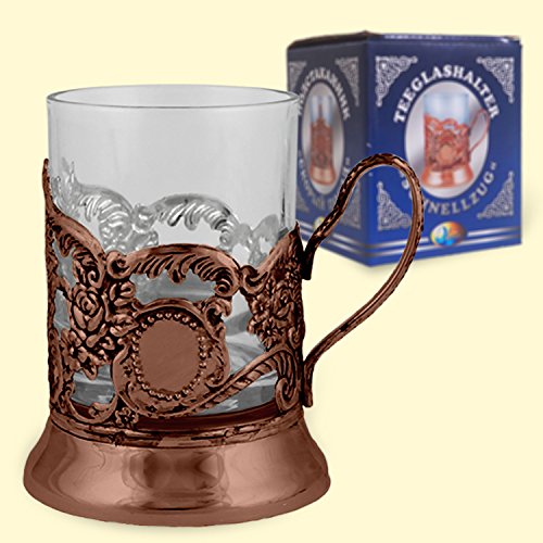 Olymp Teeglashalter Schnellzug Bronze (mit Teeglas 200 ml) von OLYMP