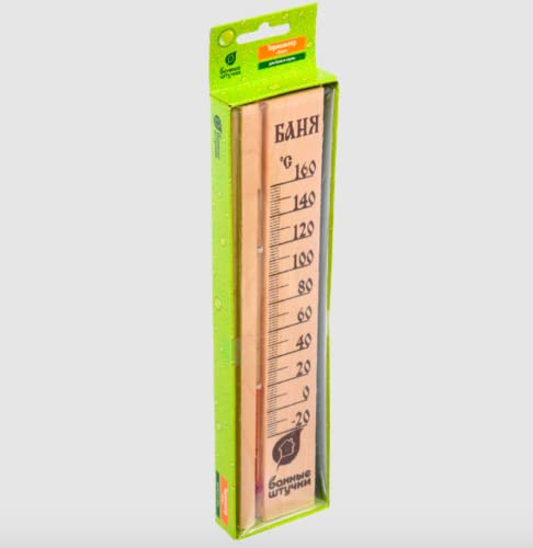 Thermometer - Баня, für Banja und Sauna, | Thermometer für Bad und Sauna | Ermöglicht es Ihnen, die Temperatur und Luftfeuchtigkeit im Dampfbad zu überwachen | 27 x 6.5 x 1.5 cm von OLYMP