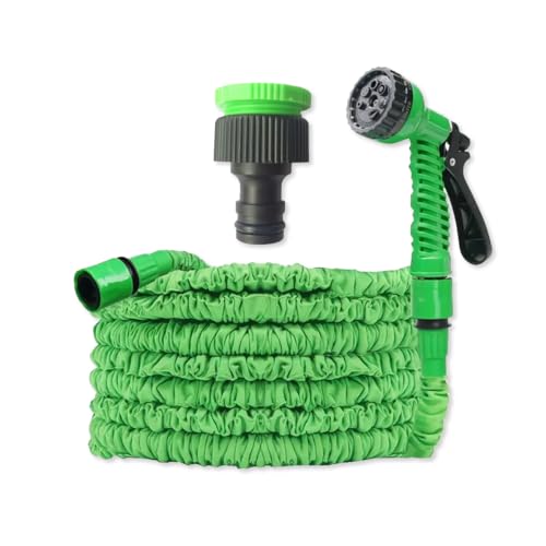 OLYSPM Gartenschlauch Flexibel,Wasserschlauch Flexibel,Gartenschläuche mit 1/2",3/4" Anschlüssen und 7 Modi Spritzpistole,Flexibler Gartenschlauch mit 50FT,75FT,100FT,125FT von OLYSPM