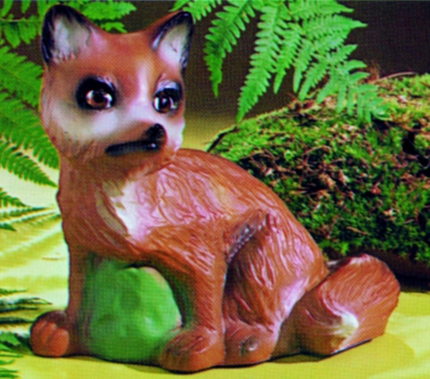 Deko Figur Fuchs mittel H 22 cm Gartenfigur Dekofigur aus Kunststoff von OM