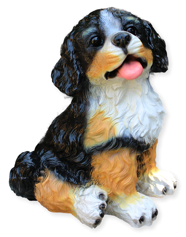 Deko Figur Hund Berner Senenhund groß H 37 cm Tierfigur mit Scherzbewegungsmelder Wau-wau Deko Figur Hund Berner Senenhund groß H 37 cm Tierfigur mit Scherzbewegungsmelder Wau-wau von OM