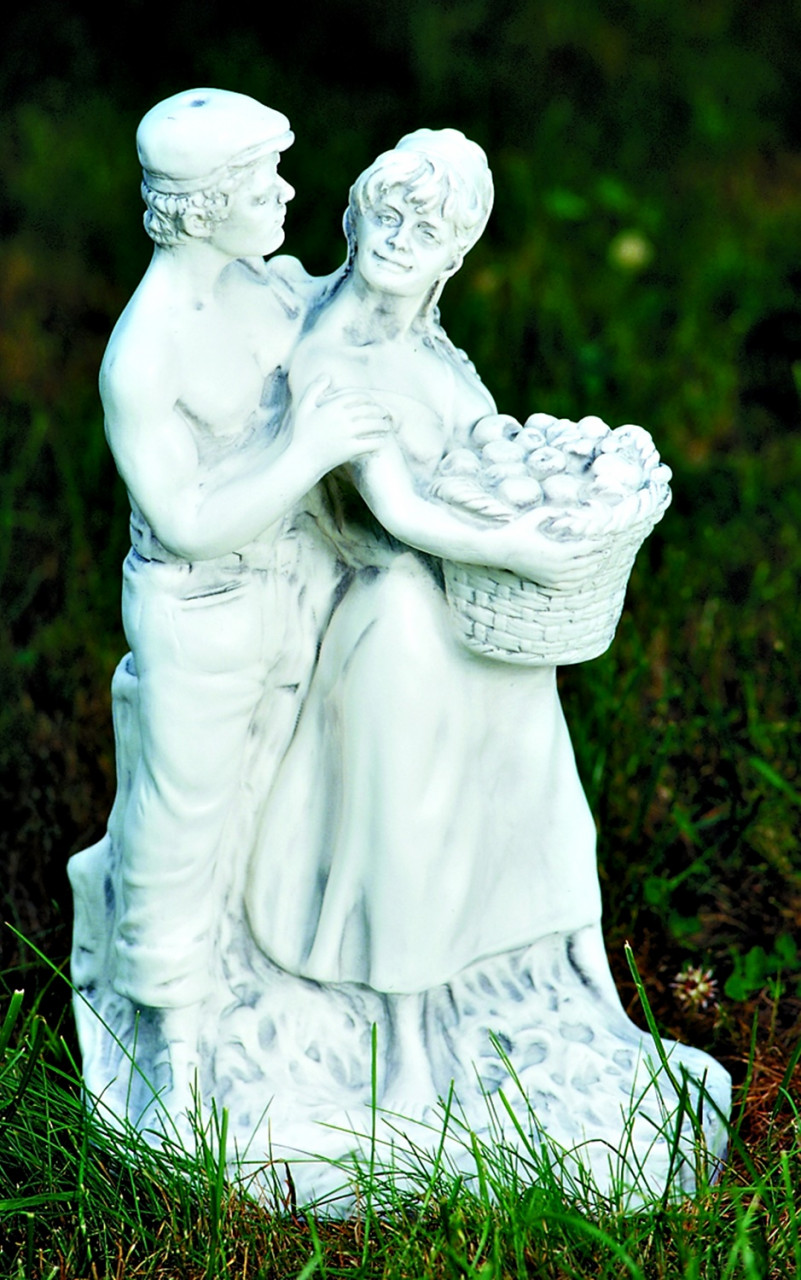 Deko Figur Statue Tristan und Isolde Höhe 39 cm klassische Gartenskulptur Dekofigur Kunststoff von OM