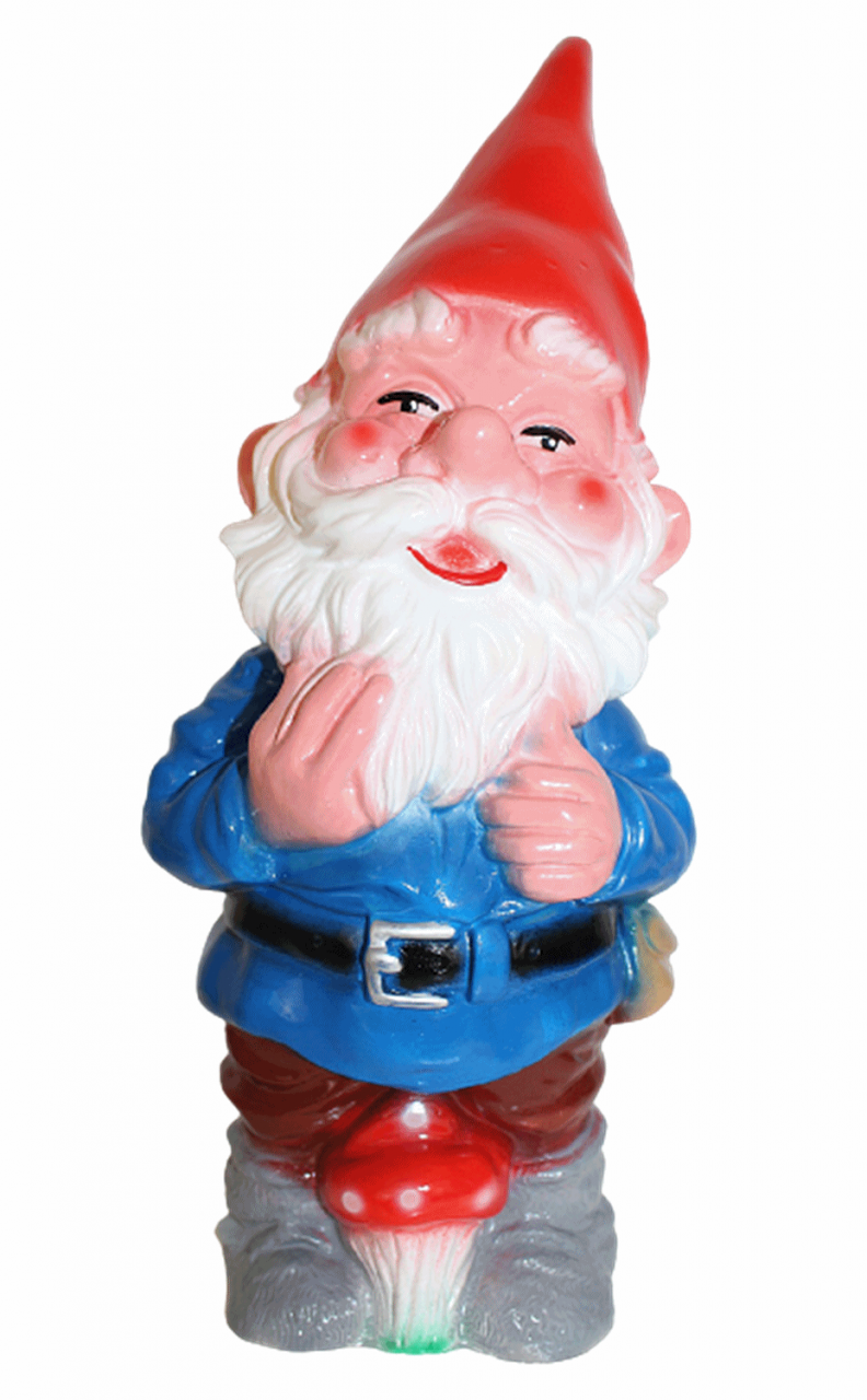 Gartenzwerg Heinzelmännchen Figur Zwerg H 34 cm Deko Figur Gartenfigur aus Kunststoff von OM