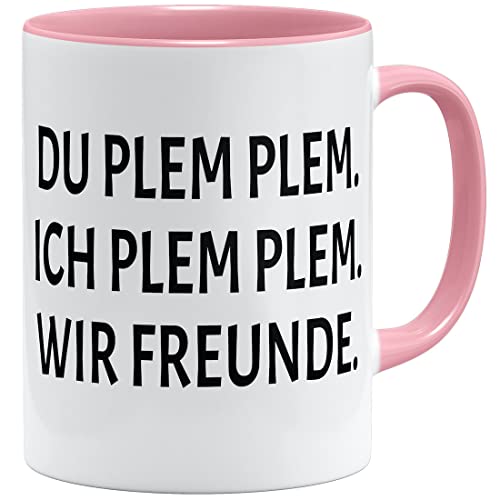 OM3® Best Friends Tasse mit Spruch Beste Freunde BFF Geschenkidee II | Keramik Becher | 11oz 325ml | Beidseitig Bedruckt | Rosa von OM3