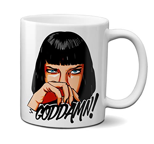 OM3® - Goddamn - Tasse | Keramik Becher | 11oz 325ml | Beidseitig Bedruckt | Weiss von OM3