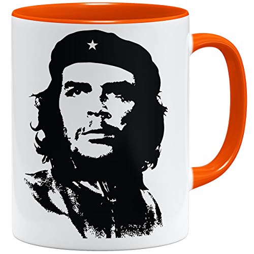 OM3® Legend-Che-Guevara Tasse | Keramik Becher | 11oz 325ml | Beidseitig Bedruckt | Orange von OM3
