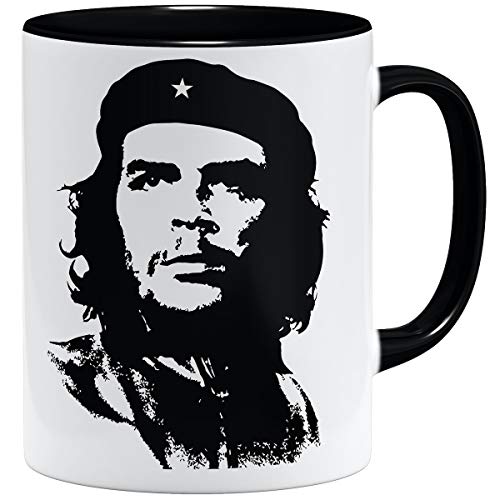 OM3® Legend-Che-Guevara Tasse | Keramik Becher | 11oz 325ml | Beidseitig Bedruckt | Schwarz von OM3