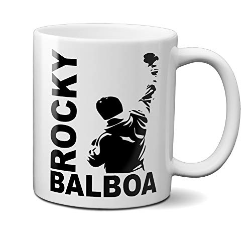OM3® - Rocky-Balboa - Tasse | Keramik Becher | 11oz 325ml | Beidseitig Bedruckt | Weiss von OM3