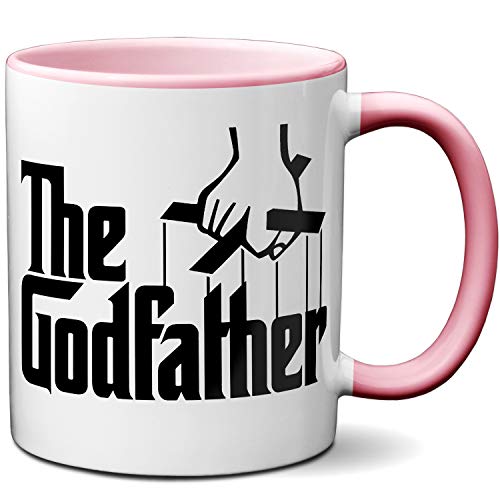 OM3® The Godfather Tasse - der Pate | Keramik Becher | 11oz 325ml | Beidseitig Bedruckt | Rosa von OM3
