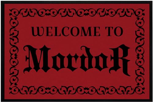 OM3® lustige Fußmatte mit Spruch - Welcome to Mordor - rutschfest & waschbar - 60x40cm - von OM3
