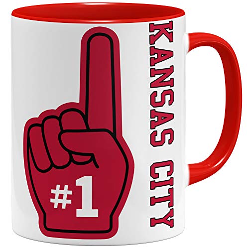 OM3 Number One #1 Kansas City - Tasse | Keramik Becher | 11oz 325ml | Beidseitig Bedruckt | Rot von OM3