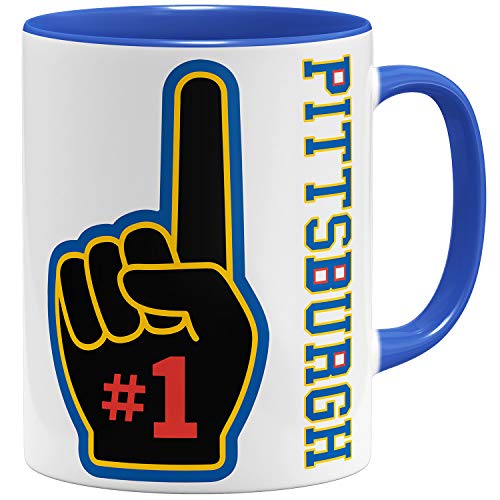 OM3 Number One #1 Pittsburgh - Tasse | Keramik Becher | 11oz 325ml | Beidseitig Bedruckt | Royalblau OM3 Number One #1 Pittsburgh - Tasse | Keramik Becher | 11oz 325ml | Beidseitig Bedruckt | Royalblau von OM3