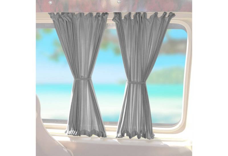 OMAC Autosonnenschutz MAß Vorhänge für Ford Transit 1992-2002 Kurzer Grau 6x, 30 x 10 cm, (6-St), Sonnenschutz von OMAC