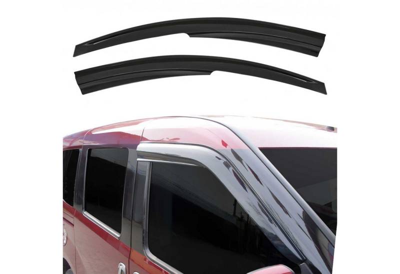 OMAC Lüftungsgitter 2x Windabweiser für Dacia Dokker Lodgy 2012-2022 Dunkel (2 St), Aerodynamisch, Einfache Montage, Waschstraßenfest von OMAC
