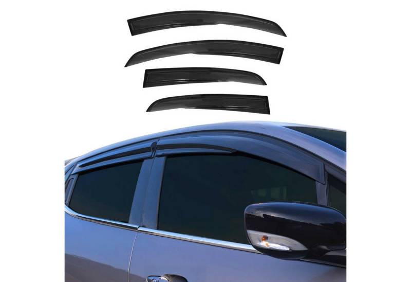 OMAC Lüftungsgitter 4x Windabweiser für Fiat Linea 2007-2018 Stufenheck Acryl Dunkel (4 St), Aerodynamisch, Einfache Montage, Waschstraßenfest von OMAC