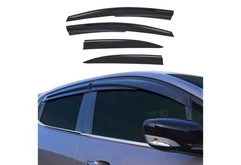 OMAC Lüftungsgitter 4x Windabweiser für Honda Civic Limo 2005-2011 Acryl Dunkel (4 St), Aerodynamisch, Einfache Montage, Waschstraßenfest von OMAC
