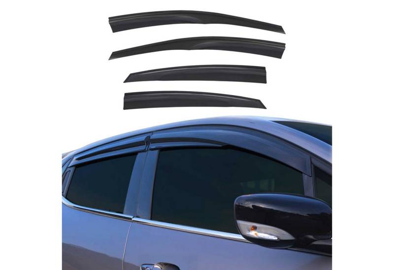 OMAC Lüftungsgitter 4x Windabweiser für Hyundai Elantra 2010-2016 Acryl Dunkel (4 St), Aerodynamisch, Einfache Montage, Waschstraßenfest von OMAC