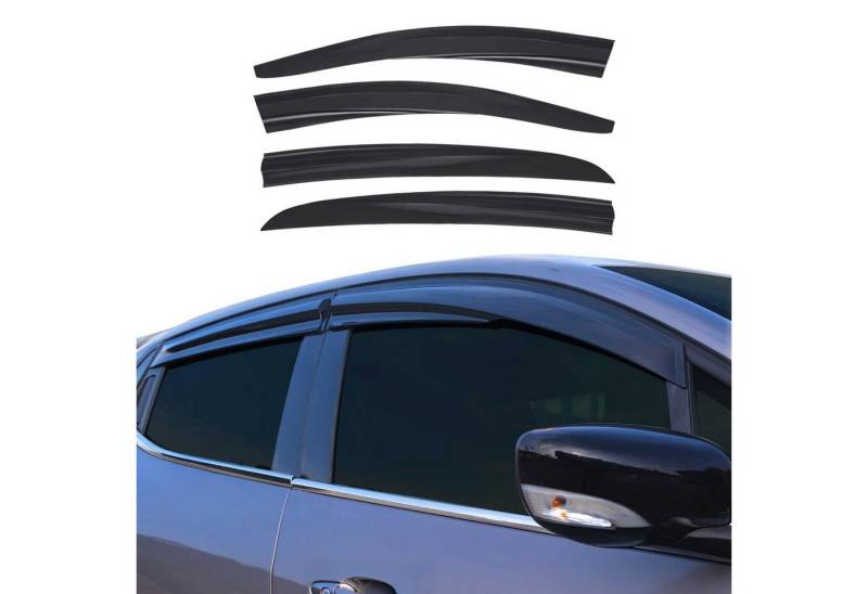 OMAC Lüftungsgitter 4x Windabweiser für Renault Fluence 2009-2015 Acryl Dunkel (4 St), Aerodynamisch, Einfache Montage, Waschstraßenfest von OMAC