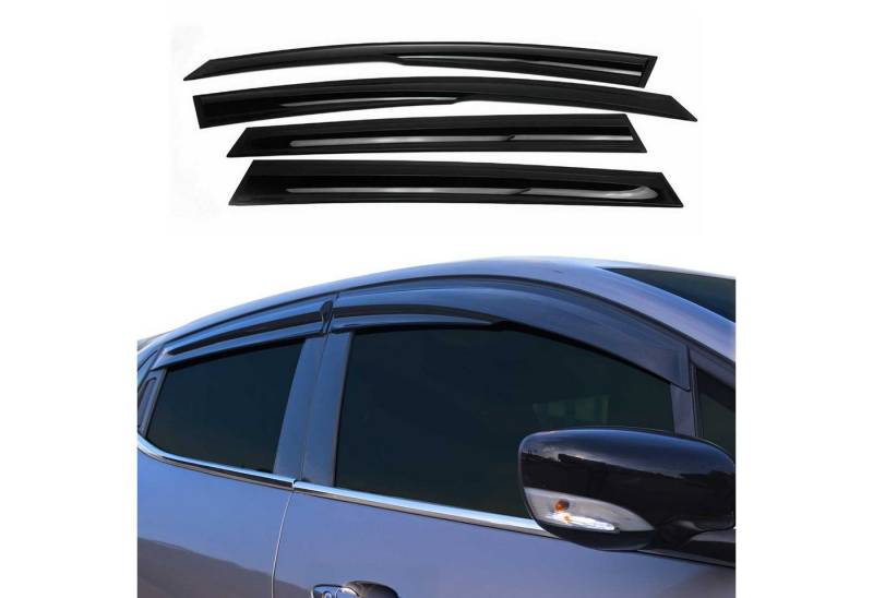 OMAC Lüftungsgitter 4x Windabweiser für Skoda Octavia 2013-2019 Acryl Dunkel (4 St), Aerodynamisch, Einfache Montage, Waschstraßenfest von OMAC