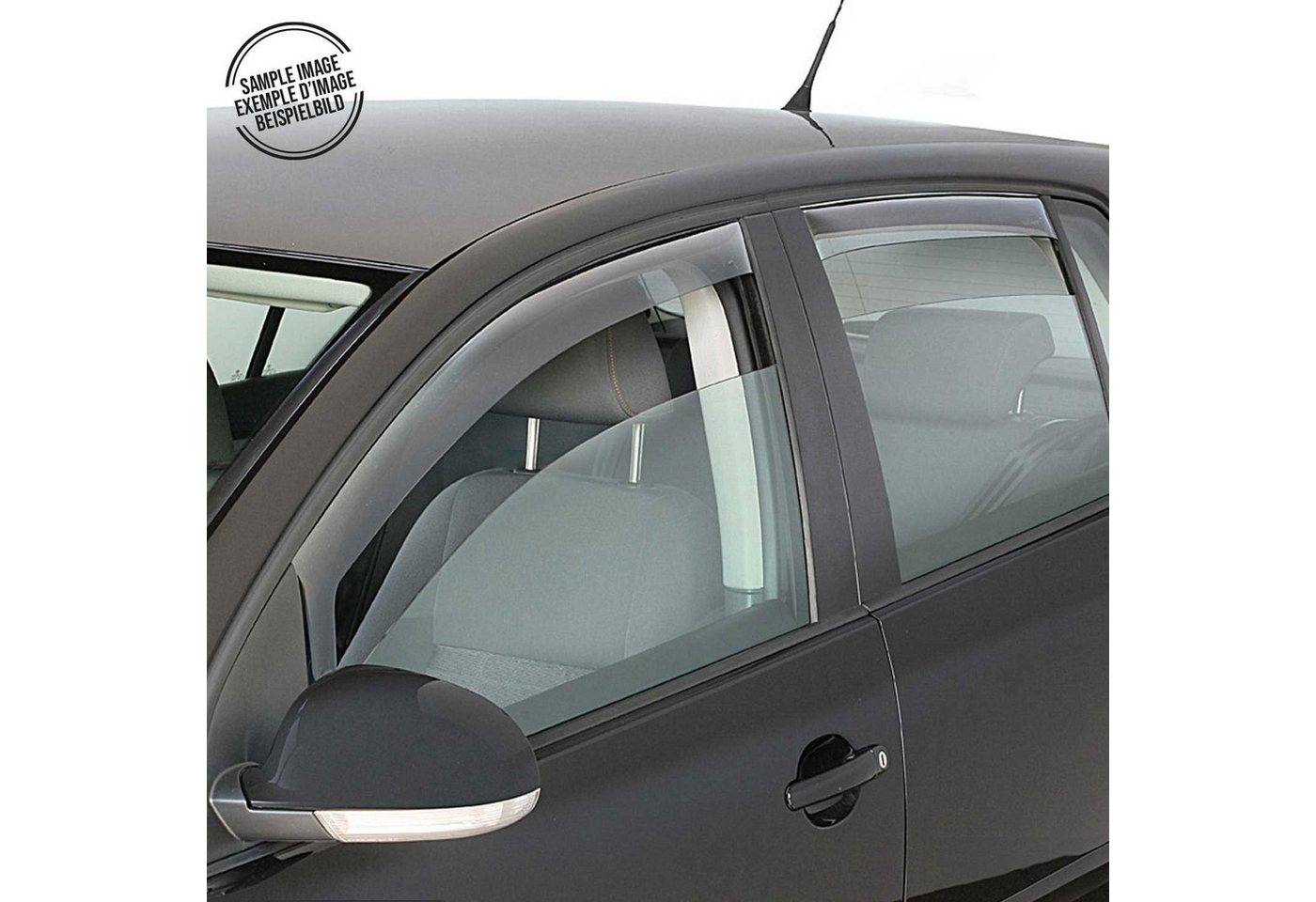 OMAC Lüftungsgitter Windabweiser Regenabweiser für Suzuki SX4 2006-2014 Dunkel Acryl 4tlg (4 St), Aerodynamisch, Einfache Montage, Waschstraßenfest von OMAC