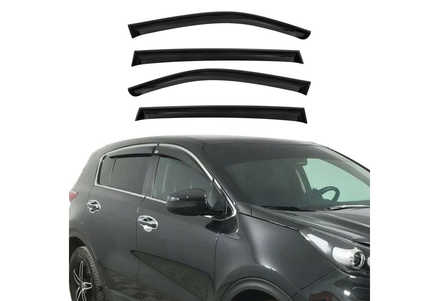 OMAC Lüftungsgitter Windabweiser für Kia Sportage 2015-2021 Dunkel Acryl 4tlg, Aerodynamisch, Einfache Montage, Waschstraßenfest OMAC Lüftungsgitter Windabweiser für Kia Sportage 2015-2021 Dunkel Acryl 4tlg, Aerodynamisch, Einfache Montage, Waschstraßenfest von OMAC