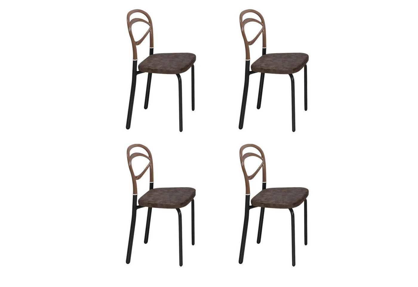 OMAC Polsterstuhl Esszimmerstühle Küchenstuhl Braun 4x Stühl Kunstleder OMAC Polsterstuhl Esszimmerstühle Küchenstuhl Braun 4x Stühl Kunstleder von OMAC
